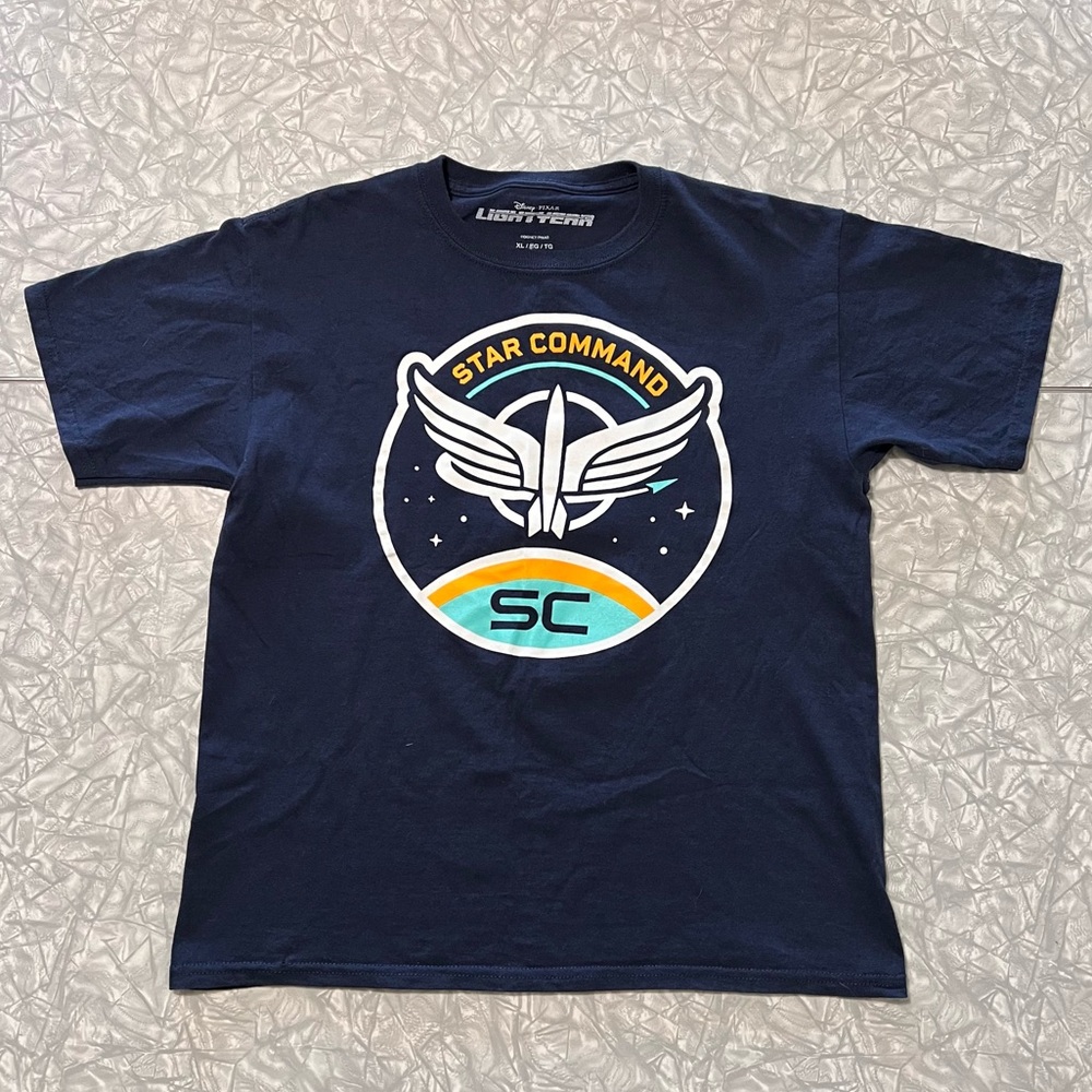 Disney / Pixar, Star Command Lightyear Graphic Tee, Navy Blue, XL